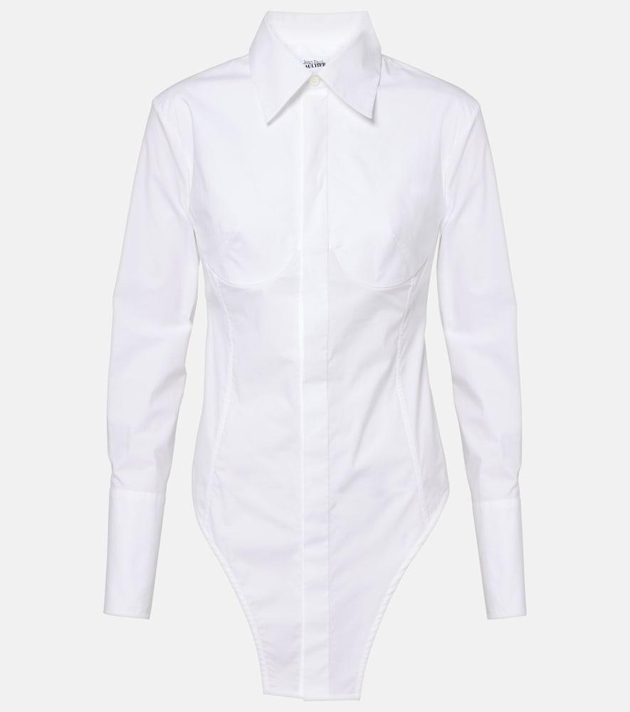 jean paul gaultier cotton-blend poplin shirt