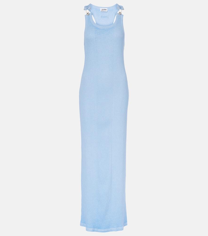 jean paul gaultier cotton jersey maxi dress