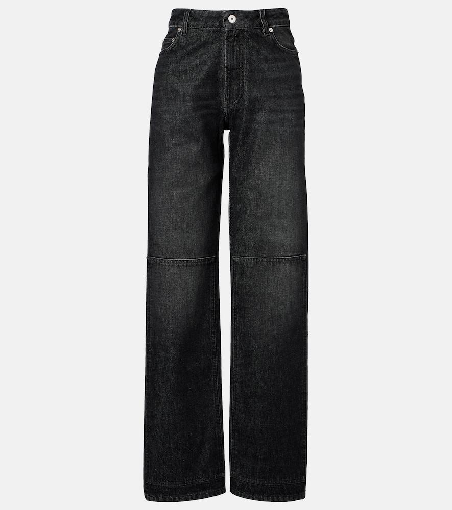 jean paul gaultier cutout mid-rise wide-leg jeans