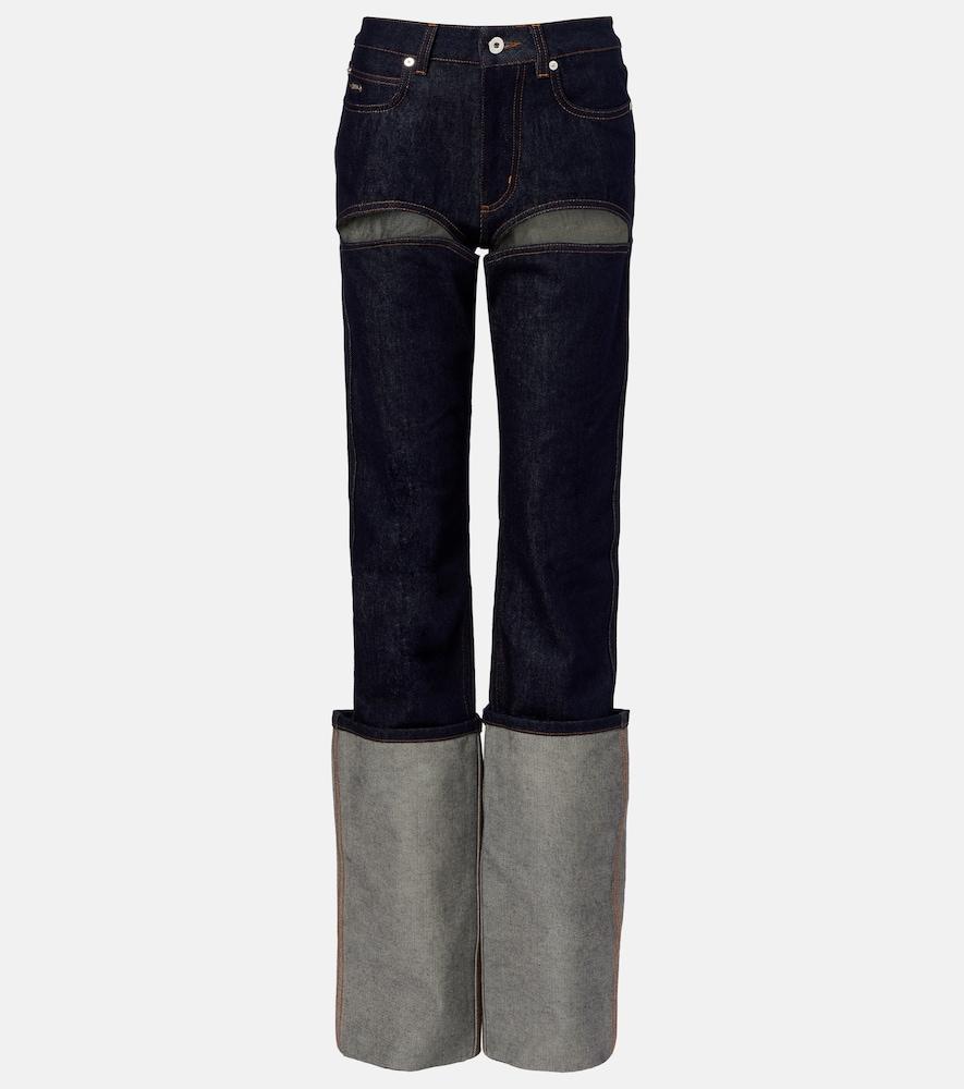 jean paul gaultier cutout straight jeans
