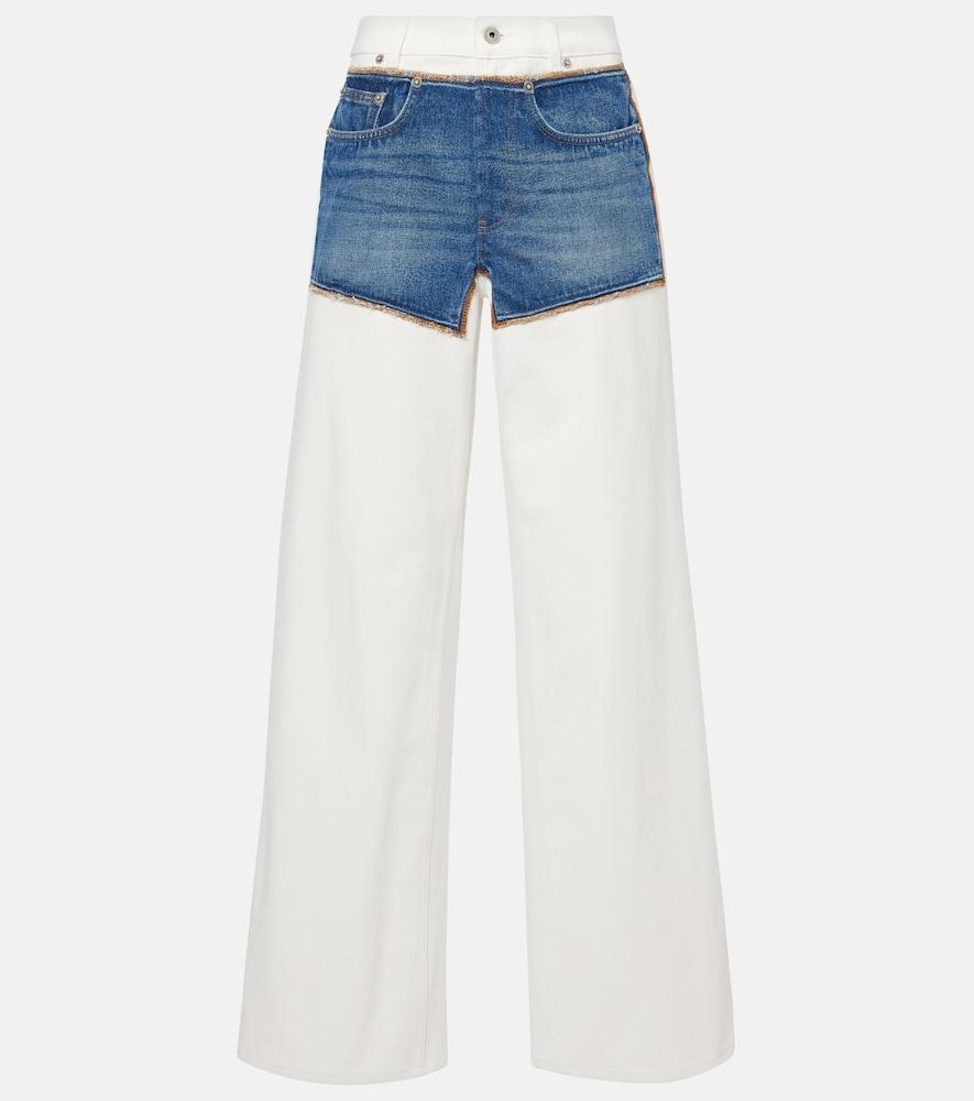 jean paul gaultier petit grand trompe l'oeil straight jeans