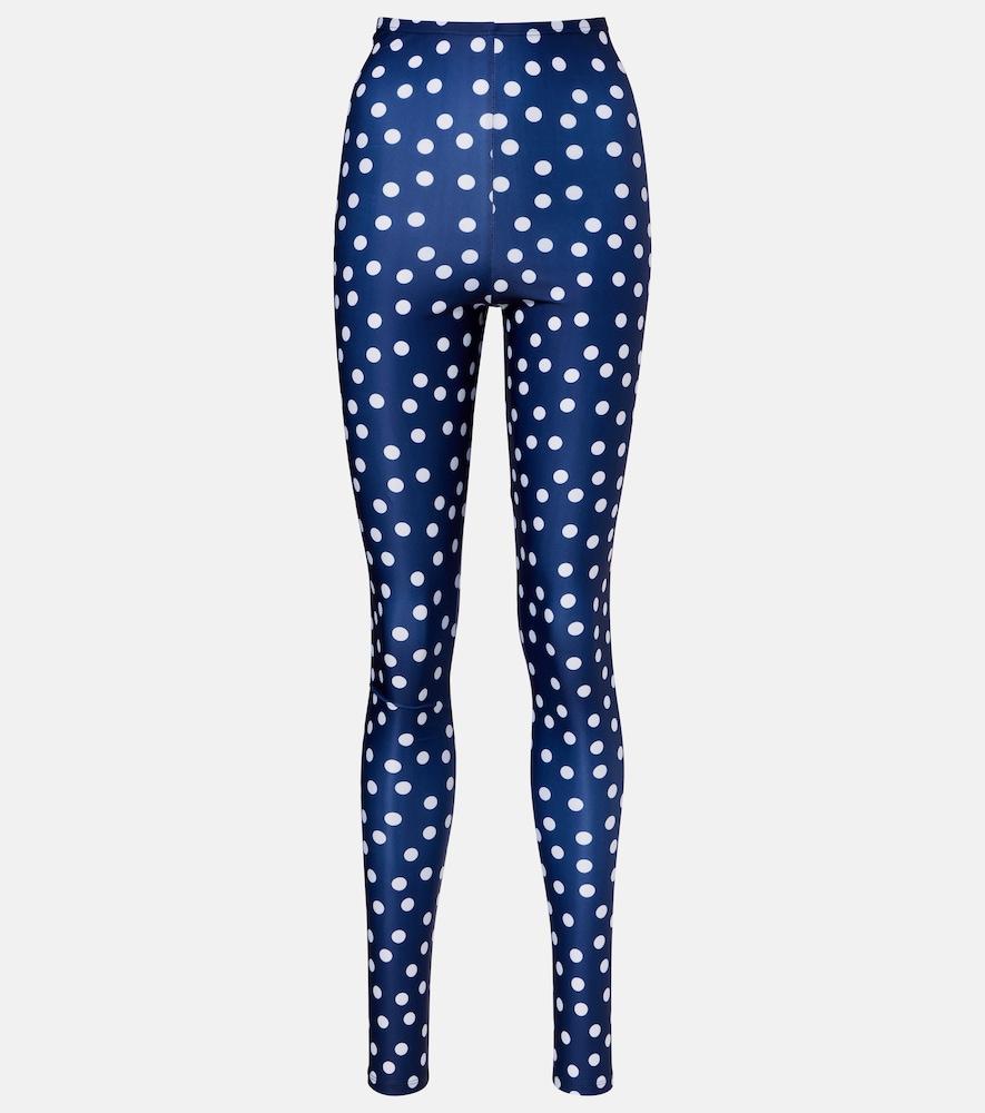 jean paul gaultier polka-dot jersey leggings