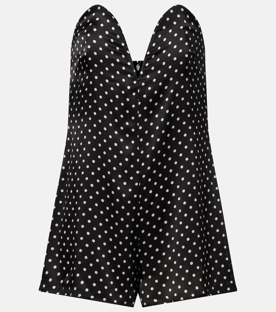 jean paul gaultier polka-dot silk romper
