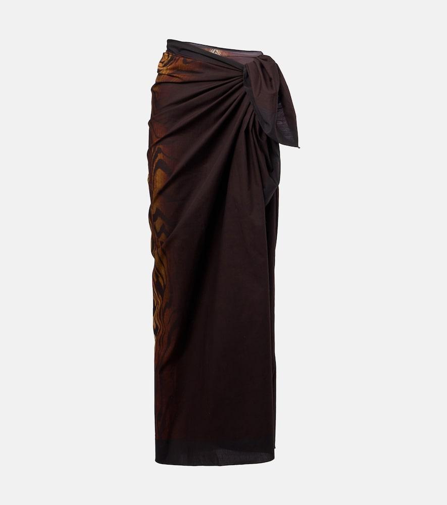 jean paul gaultier printed cotton beach cover-up