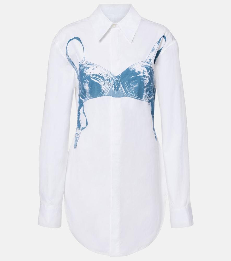 jean paul gaultier printed cotton-blend shirt