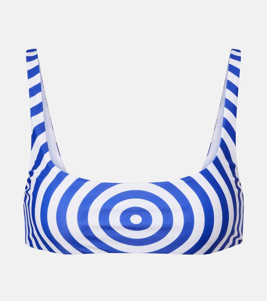 jean paul gaultier printed jersey bra top