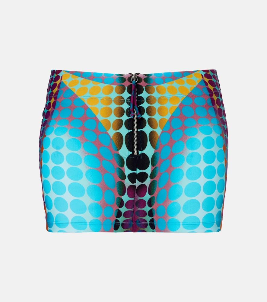 jean paul gaultier re-edition printed miniskirt