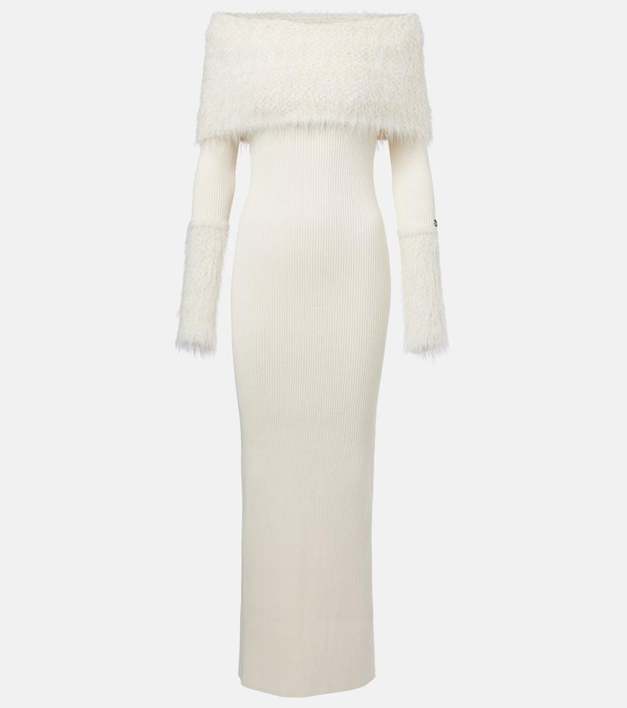 jean paul gaultier ribbed-knit maxi dress