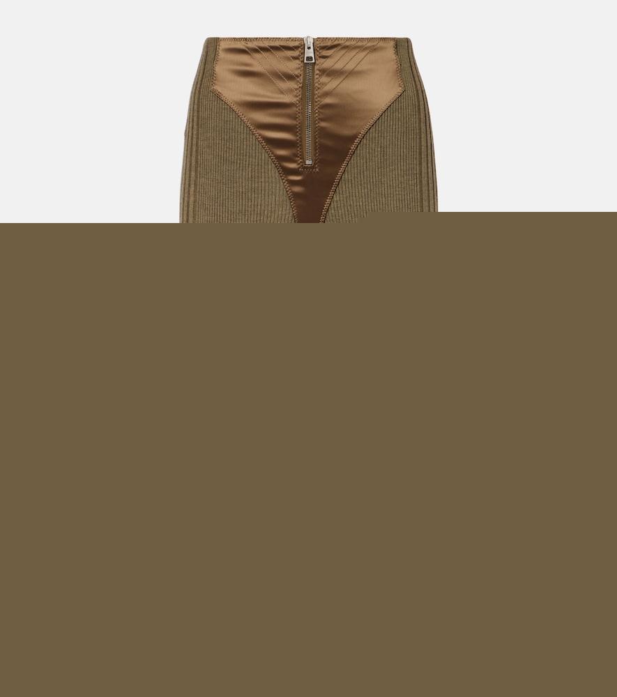 jean paul gaultier wool-blend capri pants