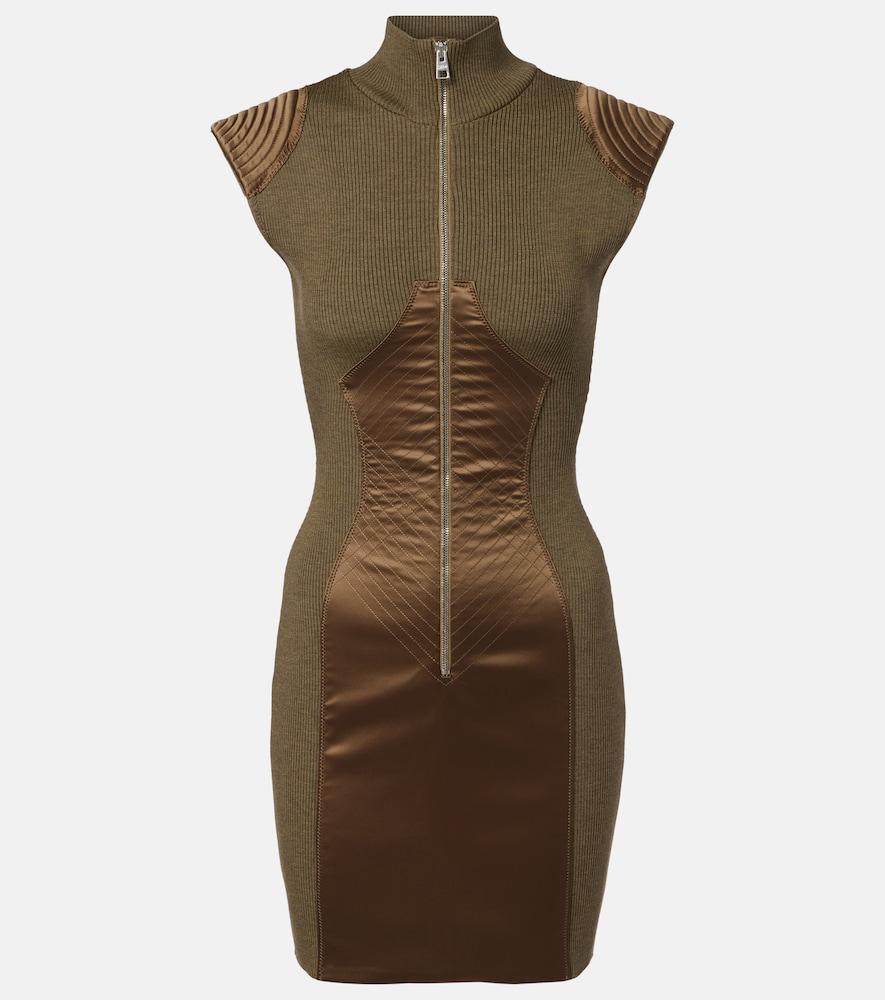jean paul gaultier wool-blend minidress