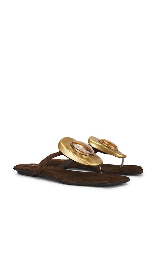 jeffrey campbell bazaar flat sandal in brown. - size 6.5 (also in 7.5, 8.5)