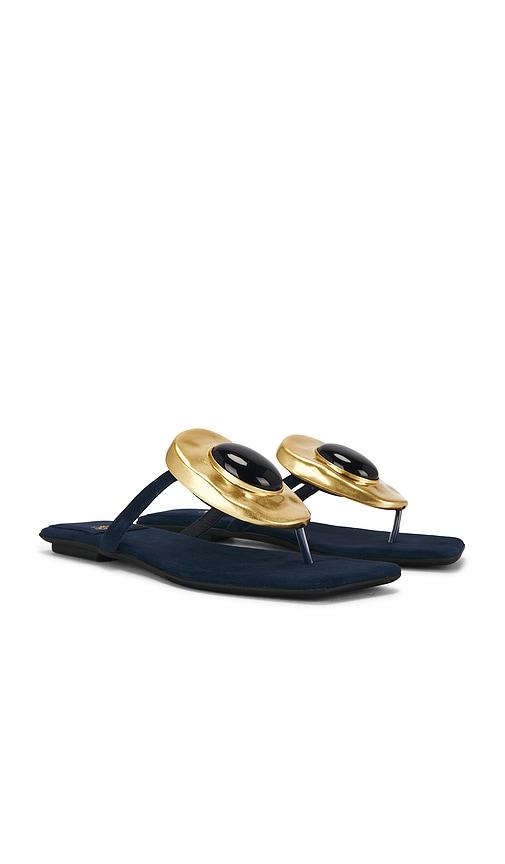 jeffrey campbell bazaar flat sandal in navy. - size 6 (also in 6.5, 7, 7.5, 8, 8.5)