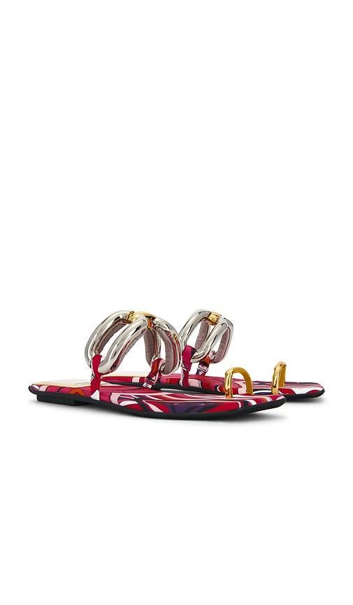 jeffrey campbell guilded 2 flat sandal in red. - size 6.5 (also in 7.5, 8, 8.5)
