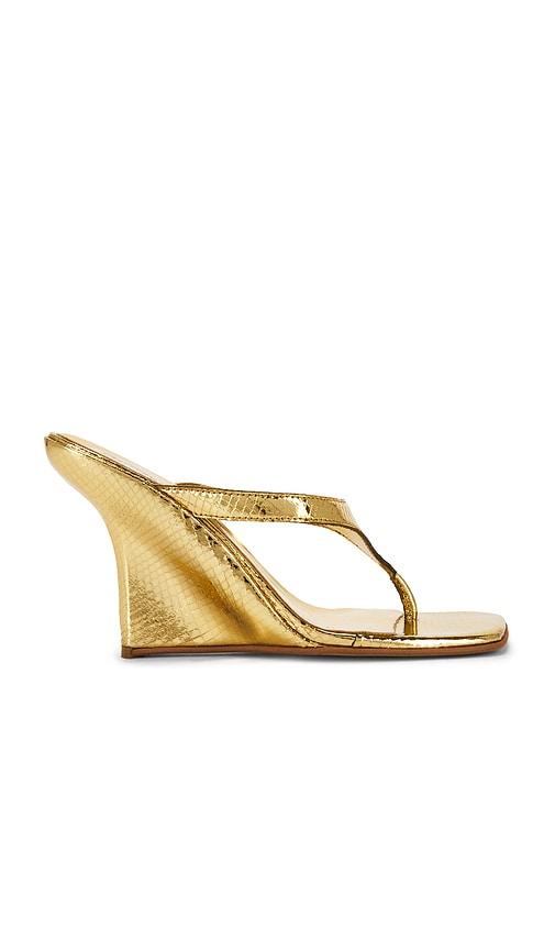 jeffrey campbell romee sandal in metallic gold. - size 8.5 (also in 9, 9.5)