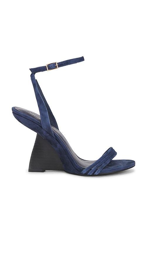 jeffrey campbell terabyte wedge sandal in navy. - size 6.5 (also in 7, 7.5, 8, 8.5)