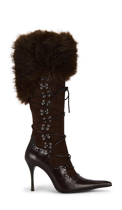 jeffrey campbell verbier-f boot in chocolate. - size 8 (also in 9.5)