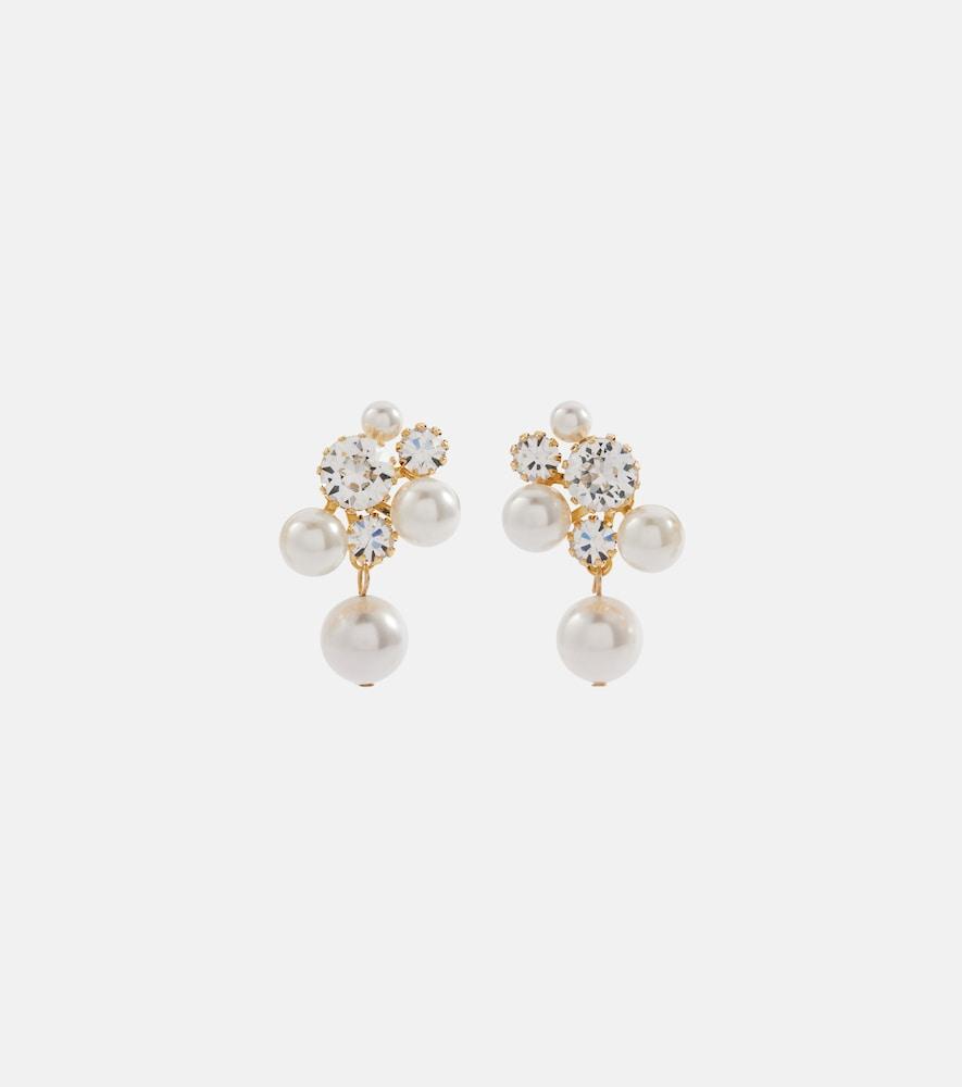 jennifer behr bristol crystal-embellished faux pearls gold-plated stud earrings