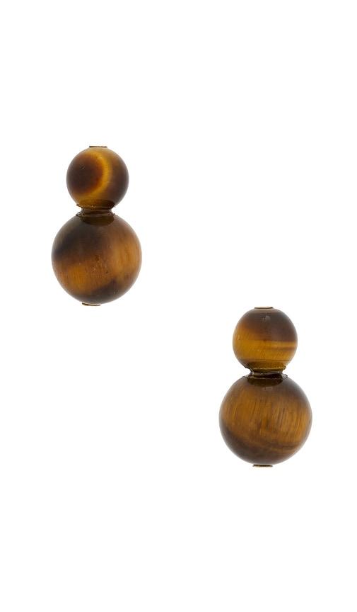 jennifer behr cara earrings in brown.