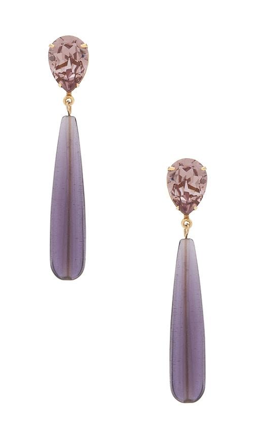jennifer behr caroline earrings in purple.