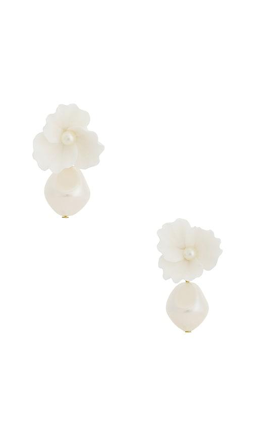 jennifer behr clarabel earrings in cream.