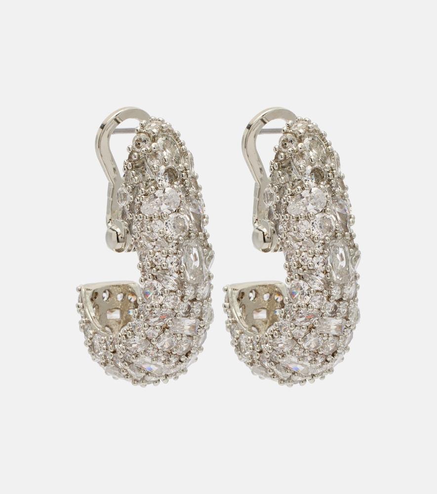 jennifer behr crystal-embellished hoop earrings