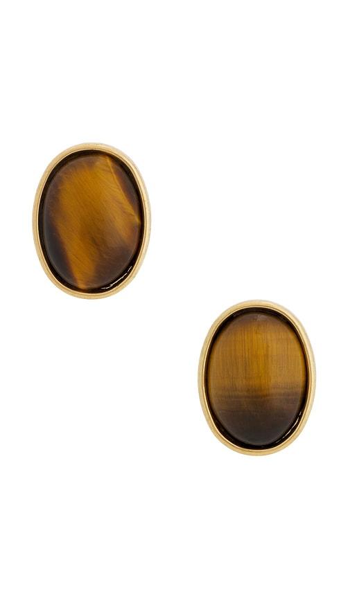 jennifer behr elaine earrings in brown.
