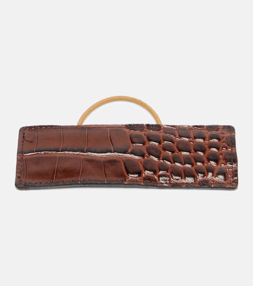 jennifer behr snake-effect leather hair tie