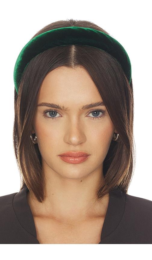 jennifer behr tori headband in green.