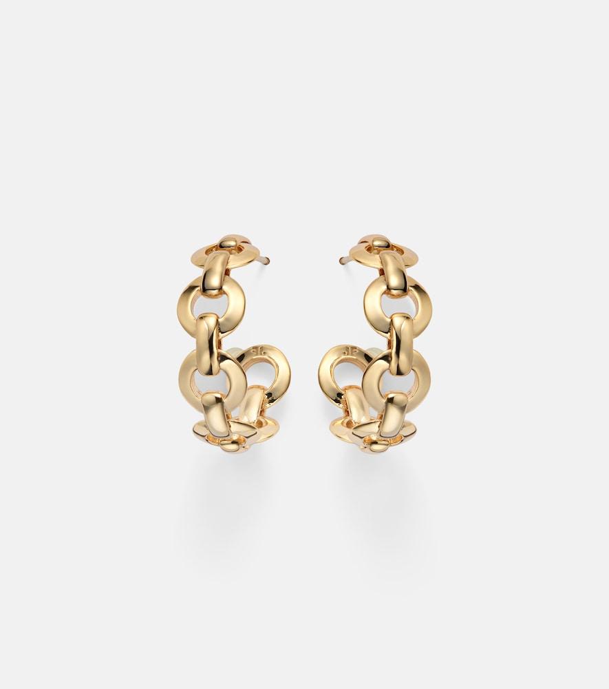 jennifer fisher 14kt gold-plated huggie earrings