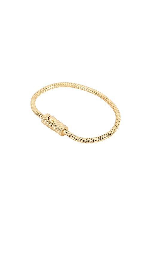 jennifer fisher madison flex bracelet in metallic gold.