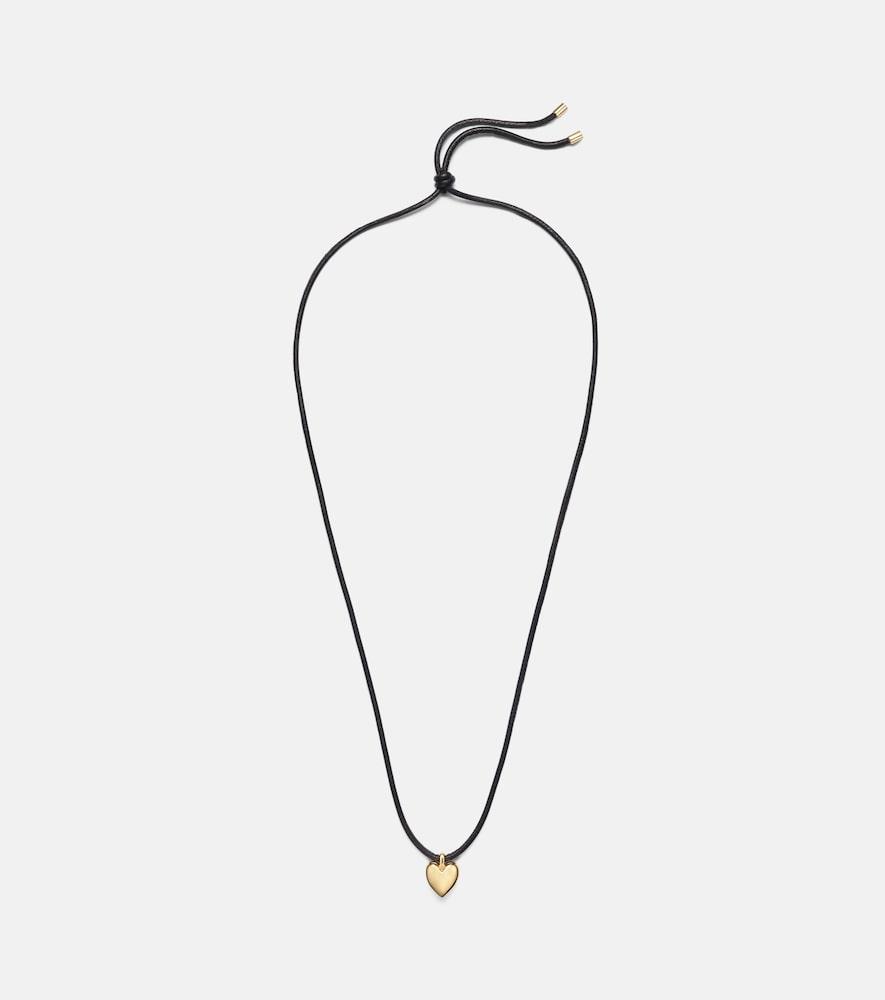 jennifer fisher puffy heart 14kt gold-plated pendant necklace