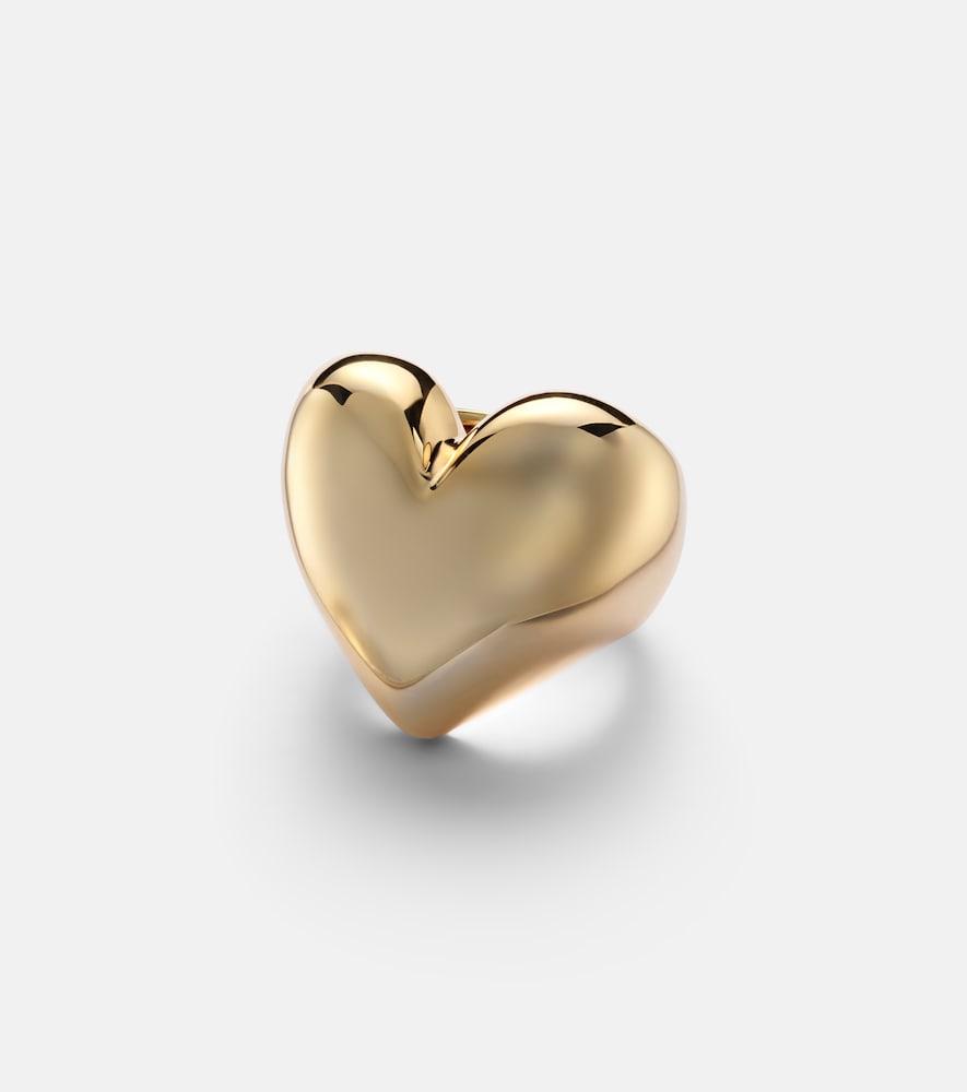 jennifer fisher puffy heart 14kt gold-plated ring