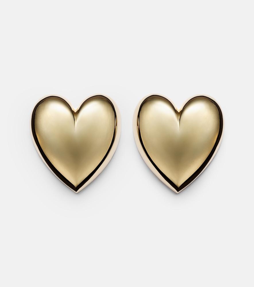 jennifer fisher puffy heart gold-plated earrings