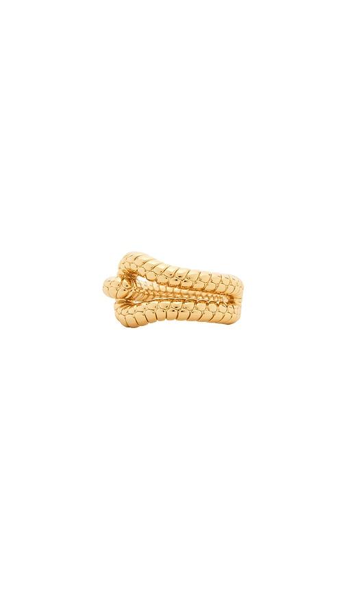 jennifer fisher rope knot band ring in metallic gold. - size 5 (also in 6, 7, 8)