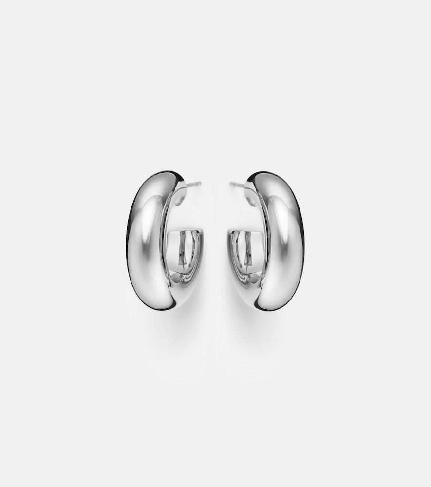 jennifer fisher samira micro rhodium-plated hoop earrings