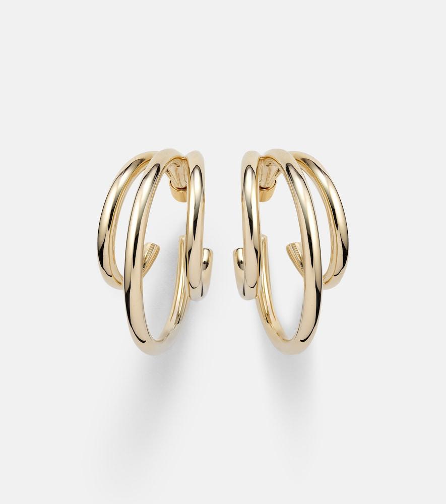 jennifer fisher triple baby 10kt gold-plated hoop earrings