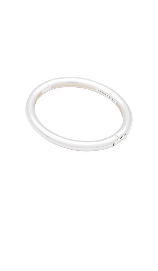 jenny bird gia bangle in metallic silver.