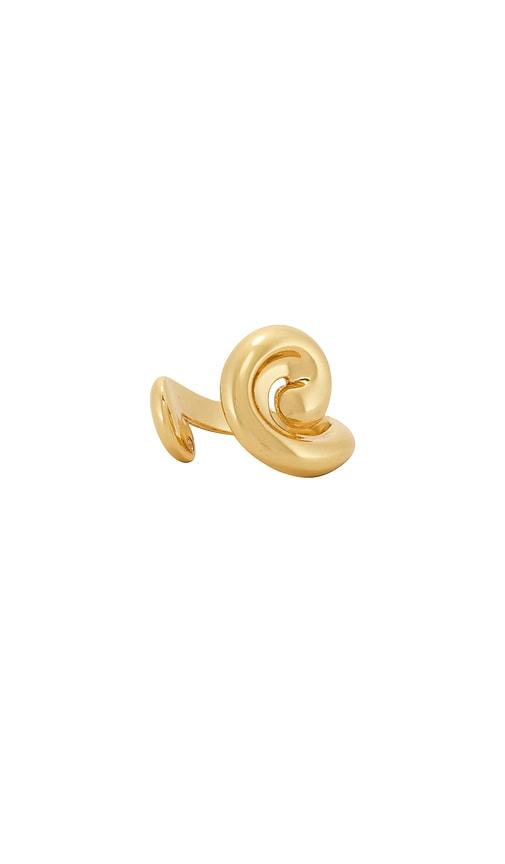 jenny bird gio ear cuff in metallic gold.