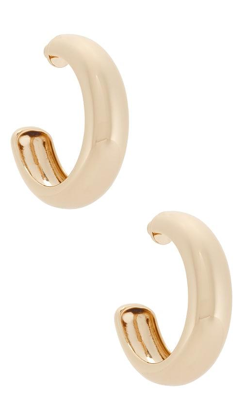 jenny bird large gia hoops in metallic gold.