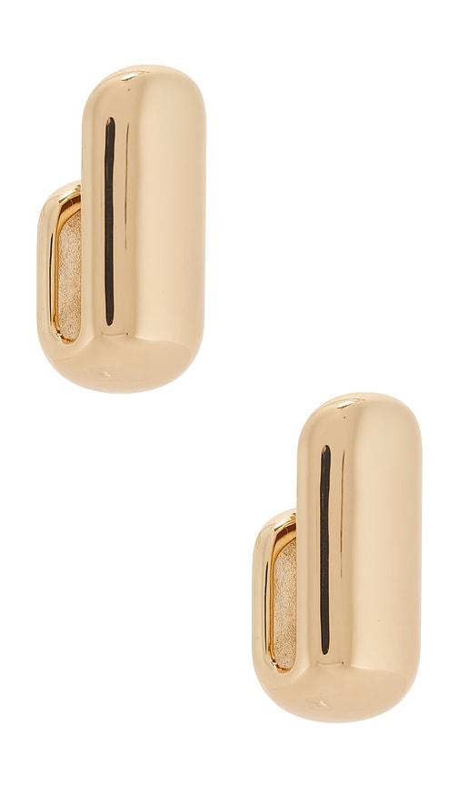 jenny bird large leon earrings in metallic gold.