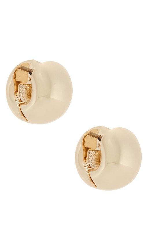 jenny bird mini gemma hoops in metallic gold.