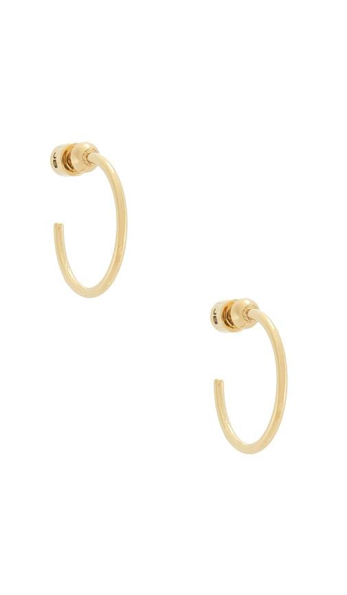 jenny bird mini icon hoops earring in metallic gold.