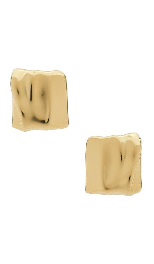jenny bird mini sundra earrings in metallic gold.