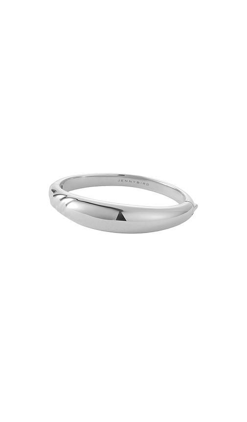 jenny bird nelle bangle in metallic silver. - size l (also in m)