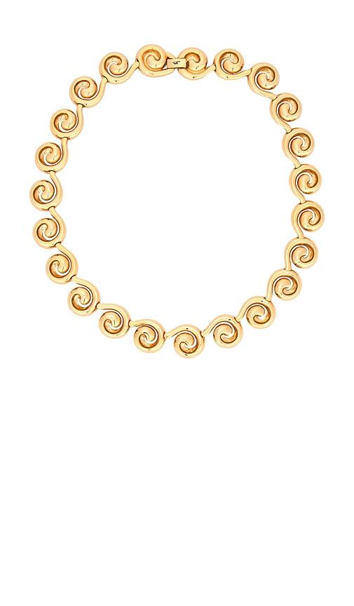 jenny bird nico collar in metallic gold.