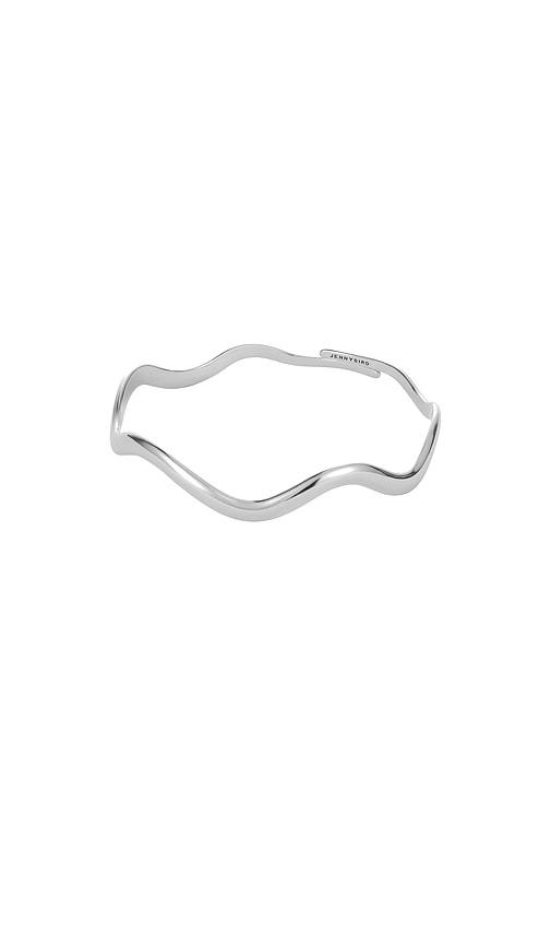 jenny bird ola arm cuff in metallic silver.