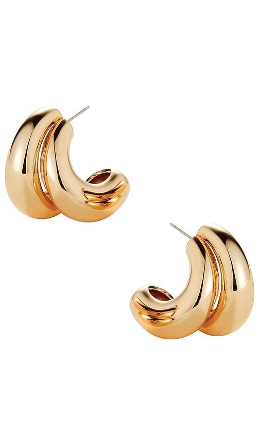 jenny bird orla earrings in metallic gold.