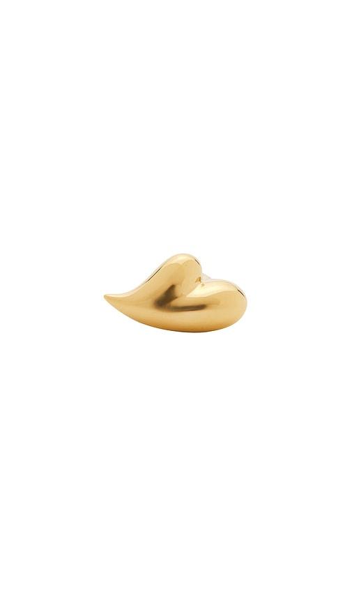 jenny bird puffy heart ring in metallic gold. - size 6 (also in 7)