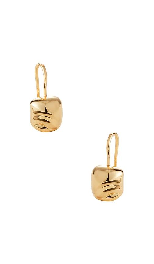 jenny bird rue drop earrings in metallic gold.