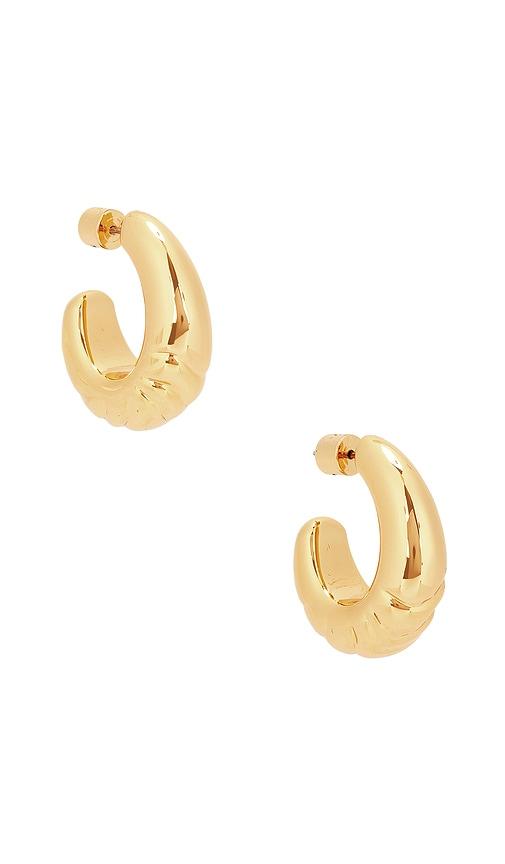 jenny bird slim nelle hoops in metallic gold.